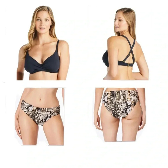 Bleu Rod Beattie Kore Underwire Molded Bikini Swim Top Size 40D and Bottom - Picture 1 of 12